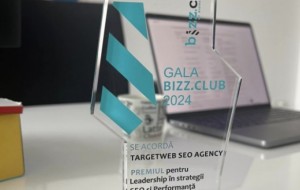 TargetWeb SEO Agency, Premiată pentru Leadership în Strategii SEO și Performanță Online la Gala Bizz.Club 2024